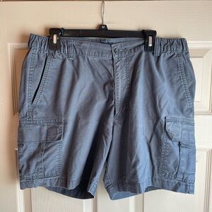 Dockers Gray Cargo Shorts 100%‎ Cotton Stretchy Waist, Size 36